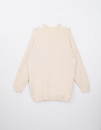 Mohair Blend Halter Neck Loose Sweater