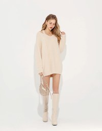 Mohair Blend Halter Neck Loose Sweater