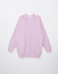 Mohair Blend Halter Neck Loose Sweater