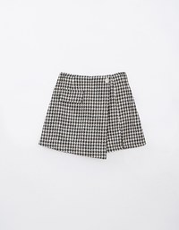 Tweed Houndstooth Checkered Skorts