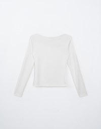 Asymmetrical Hollow Out Long Sleeve Top