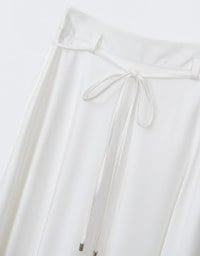 Flowy Flare Satin Maxi Skirt (with Belt)