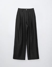 High Waisted Pleated Jeans Denim Wide Pants Culottes