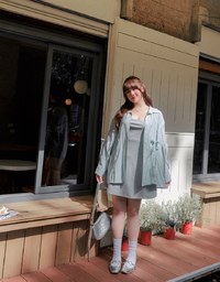 Lightly Sheer Bow Tie Blouse