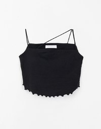 Ruffled Asymmetrical Padded Cami Top