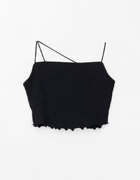 Ruffled Asymmetrical Padded Cami Top