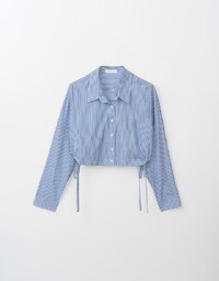 Striped Button Up Shirt Blouse