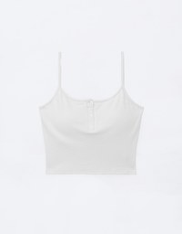 WARM↑UP Thin Heating Button Front Cami Bra Top