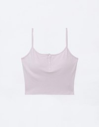 WARM↑UP Thin Heating Button Front Cami Bra Top