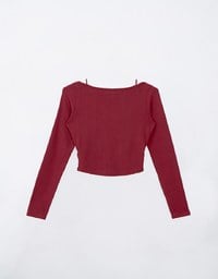 Stylish Front Hollow Out Ruched Top