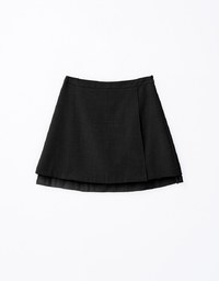 Layered Panel Blazer Skirt