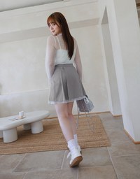 Layered Panel Blazer Skirt