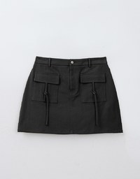 Heavyweight Jeans Denim A Line Cargo Mini Skirt