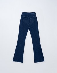 Double C Hourglass Slim Fit Flared Jeans Denim Pants