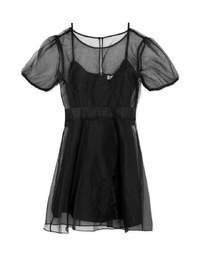 Fashionable Layered Sheer Mini Dress