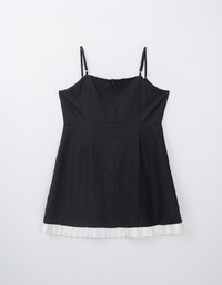 Pleated Mini Dress with Bow Design