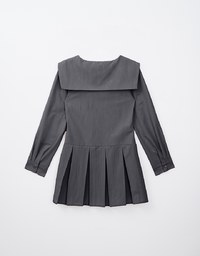 Sailor Collar Pleated Mini Dress