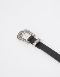 Extended Retro Floral Embossed Belt