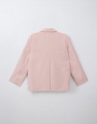 Pearl Bow Embellished Blazer Jacket (With Shoulder Pads)