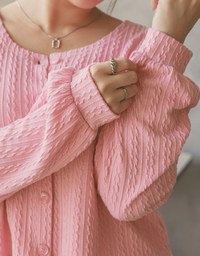 Lightweight Cable Knit Cardigan