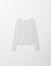 2 Way Lace Sheer Cardigan Top