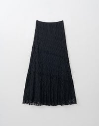 Elegant Sheer Asymmetrical Lace Maxi Skirt