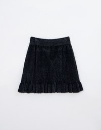 Mohair Lace Trimmed Mini Skirt