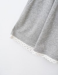 Lace Trimmed Cotton Shorts