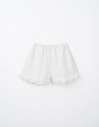 Playful Ruffle Trim Elastic Shorts