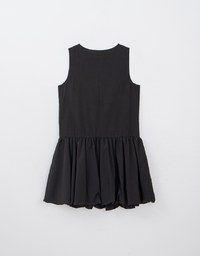 Tank Mini Dress With Puffed Hem