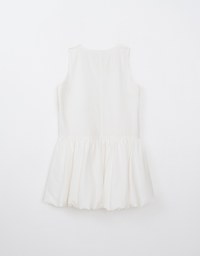 Tank Mini Dress With Puffed Hem