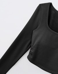 [Mercedes' Design] WARM↑UP Ruched Side Heating  Bra Top