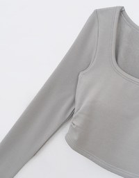 [Mercedes' Design] WARM↑UP Ruched Side Heating  Bra Top