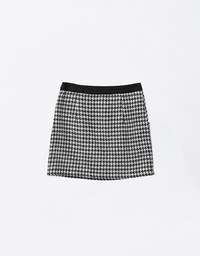 【HEYMAN Design】Classic Houndstooth Woolen Mini Skirt