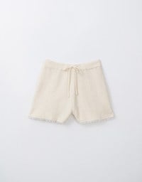 Lace Drawstring Knit Shorts