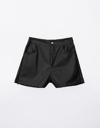 Soft Matte Stretch Faux Leather Shorts