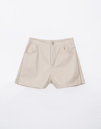 Soft Matte Stretch Faux Leather Shorts