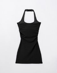 WARM↑UP Lightweight Plush Halter Heat Bra Dress