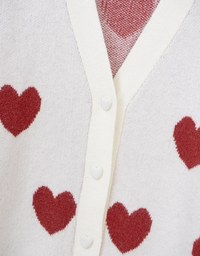 【HEYMAN Design】Heart Embroidered Knit Cardigan