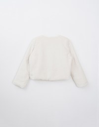 [Mercedes' Design] Fluffy Faux Fur Long Sleeve Jacket