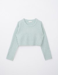 Long Sleeve Soft Knit Cropped Sweater