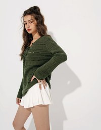 Oversized Bohemian Boho Style Knit Top