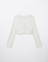 Solid Color Mohair Cardigan With Fluffy Tank Top Set Wear