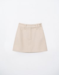 Sophisticated Straight Wool Mini Skirt