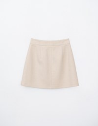 Sophisticated Straight Wool Mini Skirt