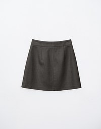 Sophisticated Straight Wool Mini Skirt