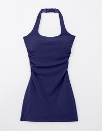 WARM↑UP Lightweight Plush Halter Heat Bra Dress