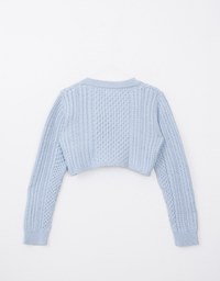 Cable Knit Cropped Cardigan