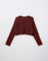 Heart Shape Cut Out Knit Sweater