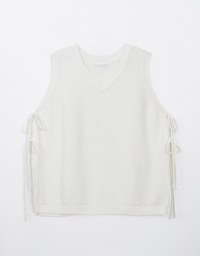 Side Tie Loose Fit Knitted Vest Top